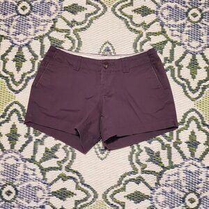 Women's OLD NAVY Perfect Khakis Shorts Sz 2 Low-Rise Stretch Purple NWOT